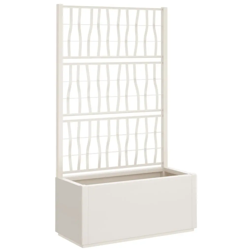 Garden Planter with Trellis Polypropylene 80x36x140cm White