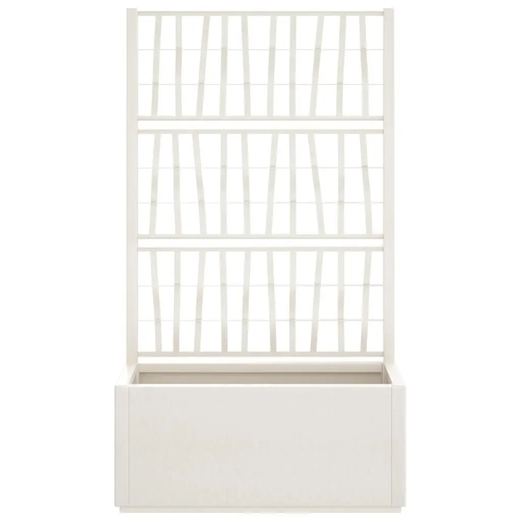 Garden Planter with Trellis Polypropylene 80x36x140cm White