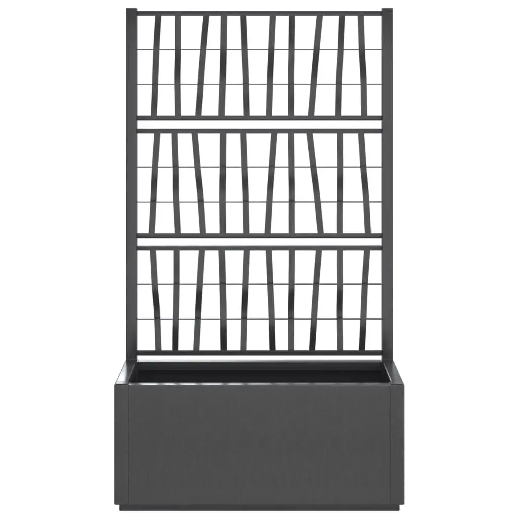 Garden Planter with Trellis Grey 80x36x140cm Climbing Plants Outdoor Patio