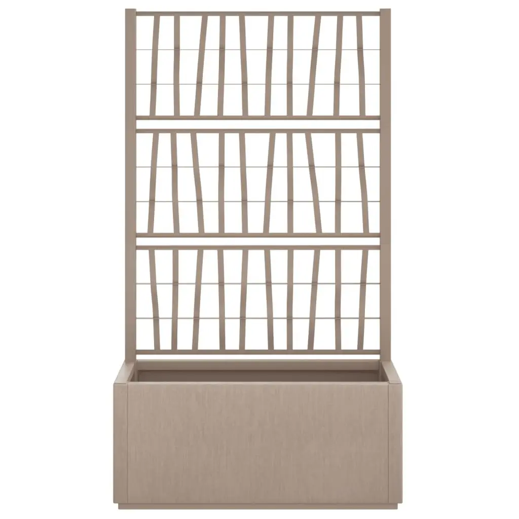 Garden Planter with Trellis Brown Outdoor Climbing Plant Support Flower Pot
