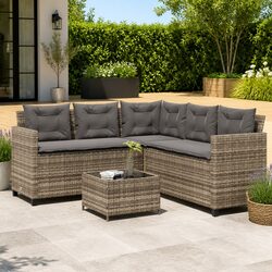 L-Shaped Garden Sofa Set Perfect for Outdoor Use
