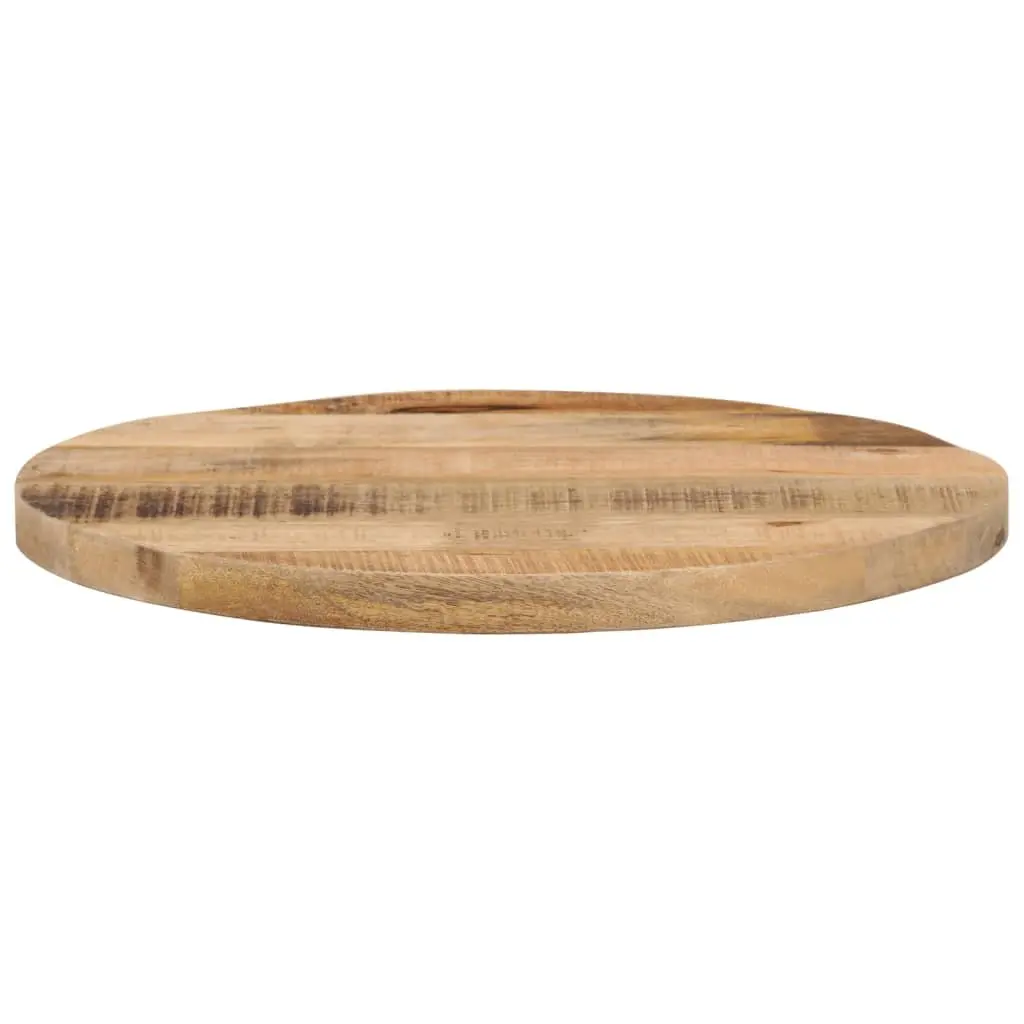 Round Wooden Table Top 60cm Diameter Solid Mango Wood Rustic Tabletop