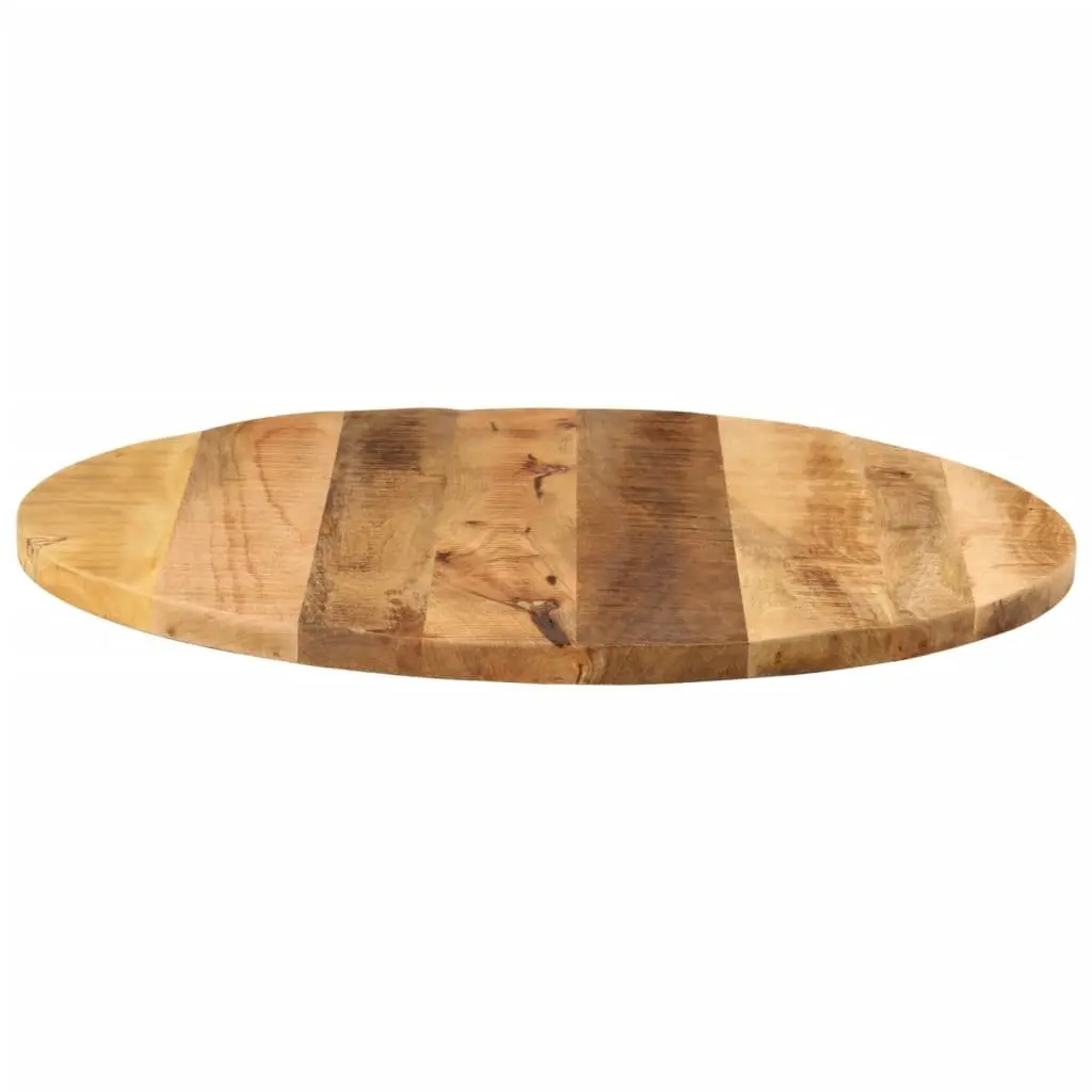 Round Wooden Table Top Ø 70cm Solid Mango Wood Rustic Dining Furniture