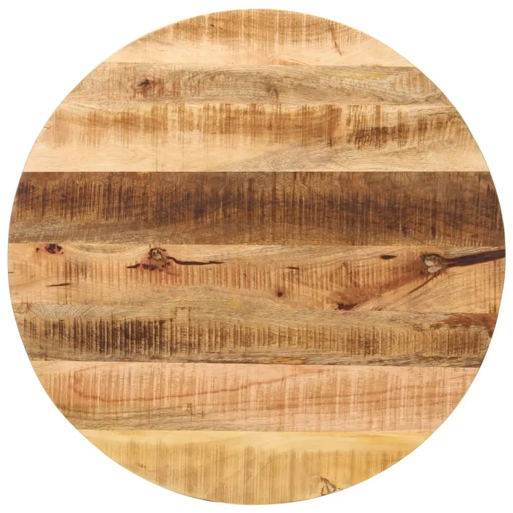 Round Solid Wood Table Top 80cm Diameter Rustic Mango Wooden Tabletop