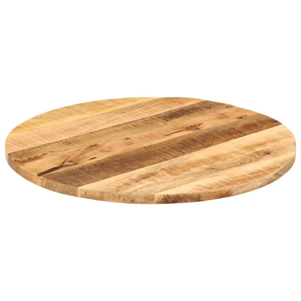 Round Solid Wood Table Top 80cm Diameter Rustic Mango Wooden Tabletop