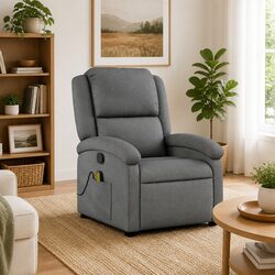 Practical Grey Massage Recliner for Everyday Use