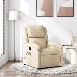 Versatile Cream Massage Recliner Chair with Adjustable Features