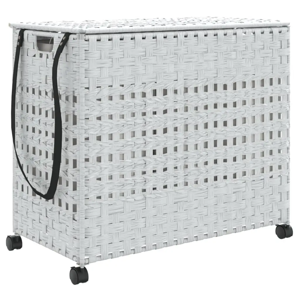 Rattan Laundry Basket with Wheels for Home Use