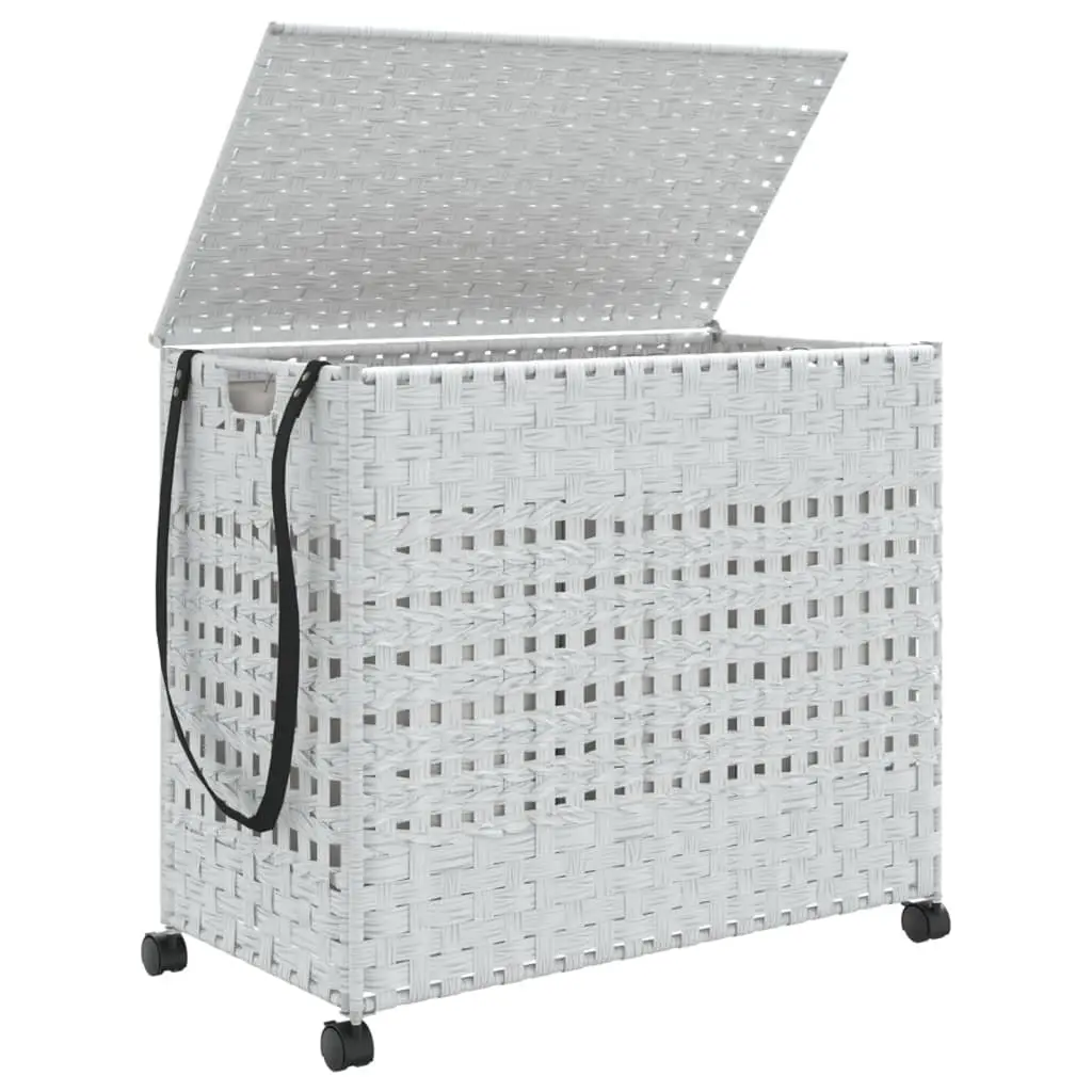 Rattan Laundry Basket with Wheels for Home Use