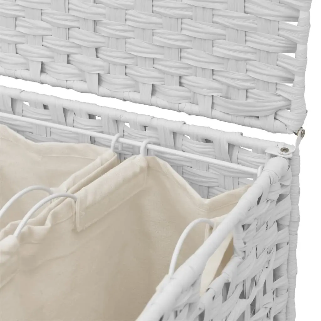 Rattan Laundry Basket with Wheels for Home Use