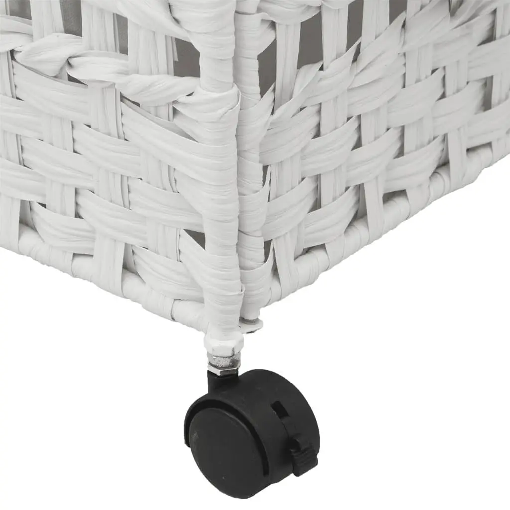Rattan Laundry Basket with Wheels for Home Use