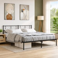 Versatile Metal Bed Frame for Bedroom Use