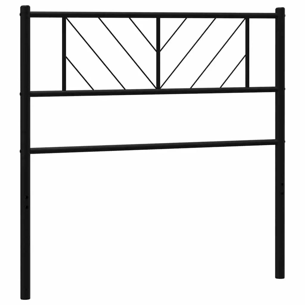 Metal Headboard Black 107cm Bed Frame Header Bedroom Furniture Stylish Design