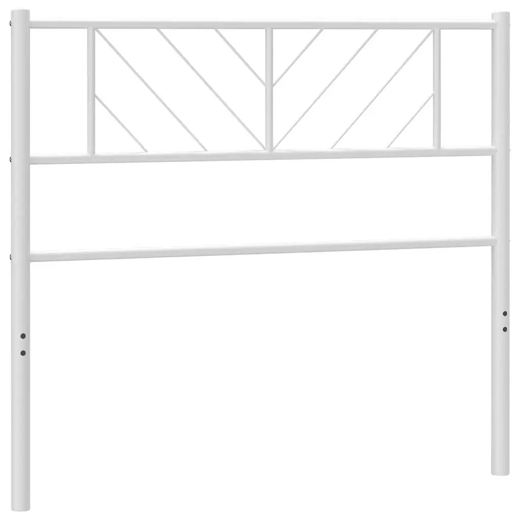 Metal Headboard White 90cm Bed Header Bedroom Furniture Sturdy Steel Frame