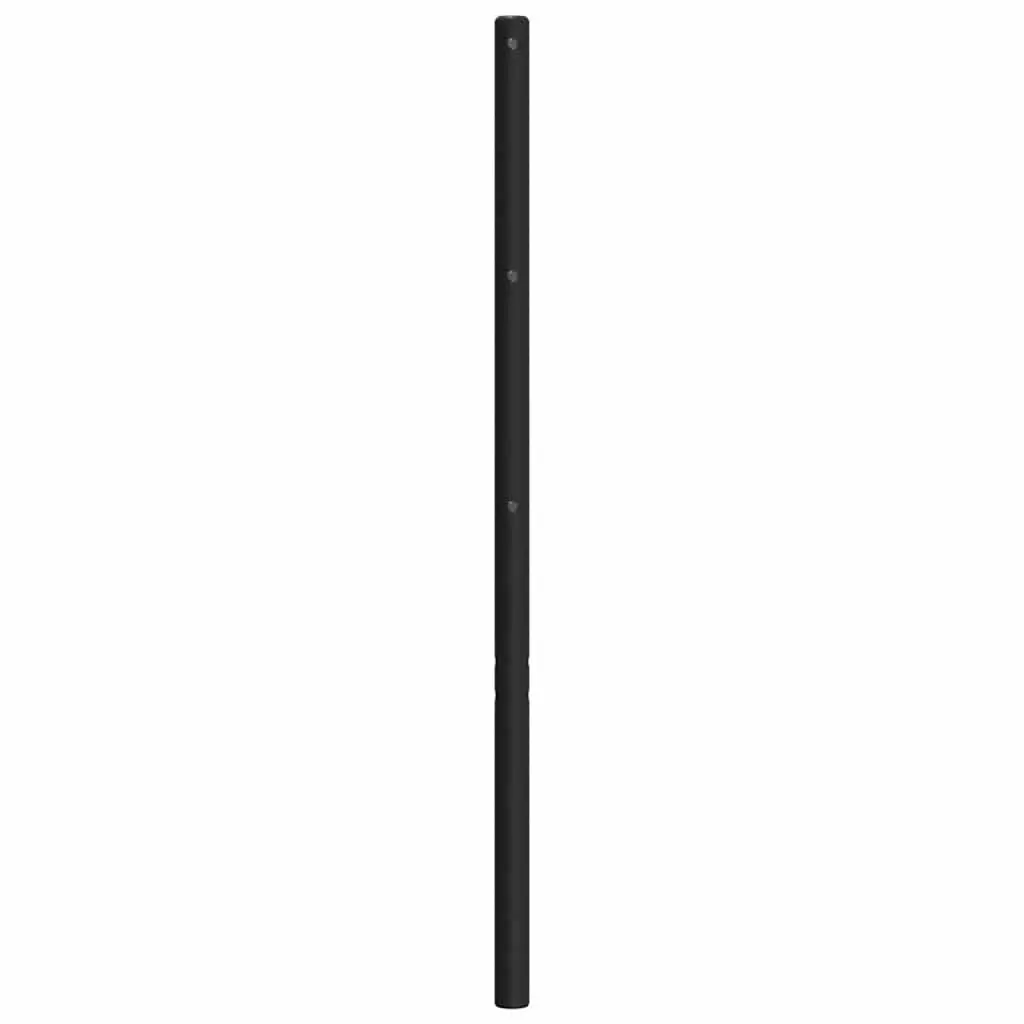 Metal Headboard Black 135cm Bed Frame Header Powder Coated Steel Bedroom