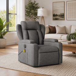 Comfortable Grey Fabric Recliner for Relaxing Evenings