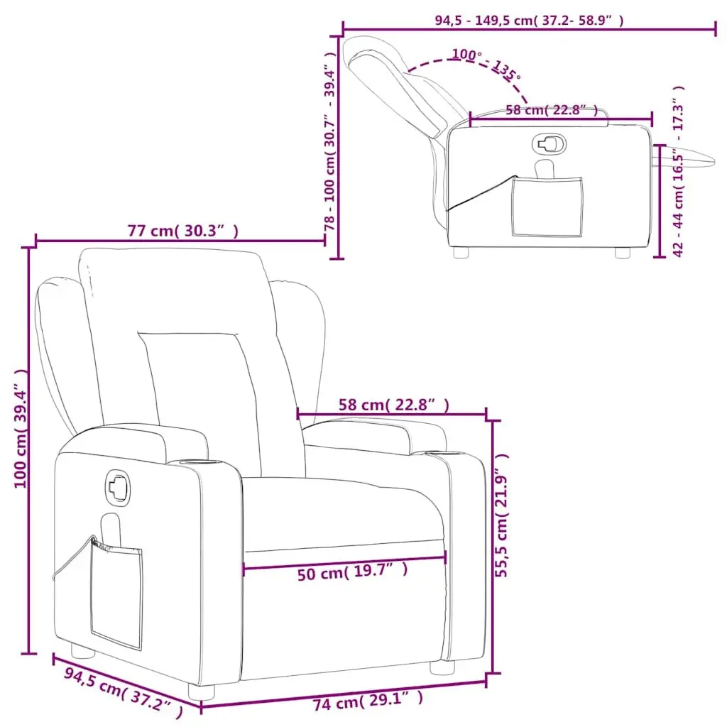 Grey Fabric Recliner for Relaxing Evenings