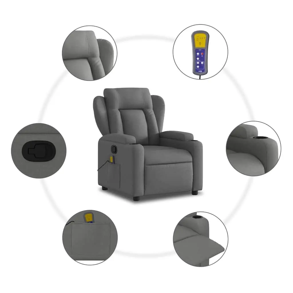 Grey Fabric Recliner for Relaxing Evenings