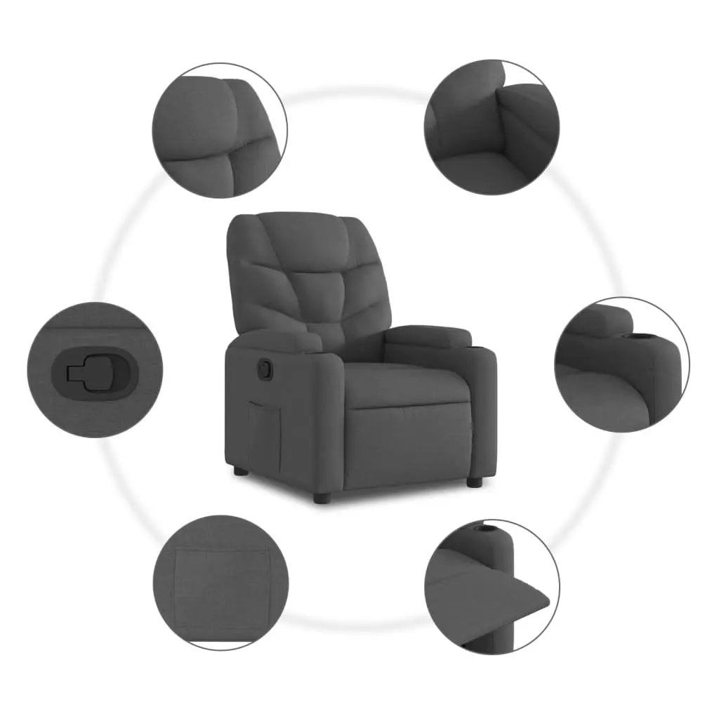 Recliner Chair Manual Recline Armchair Grey