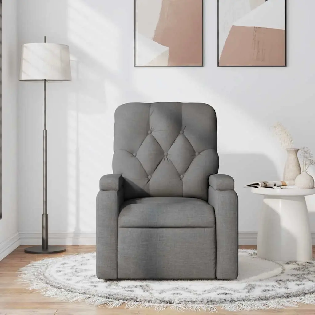 Grey Fabric Massage Recliner Armchair for Home