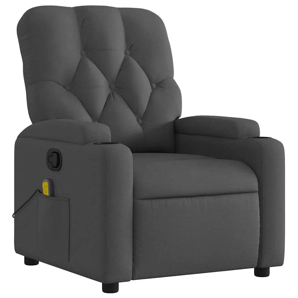 Grey Fabric Massage Recliner Armchair for Home