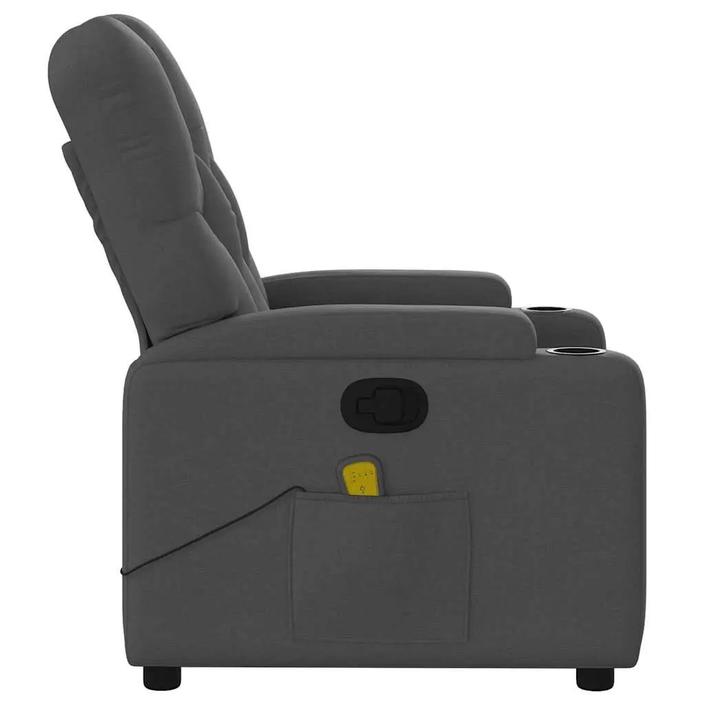 Grey Fabric Massage Recliner Armchair for Home