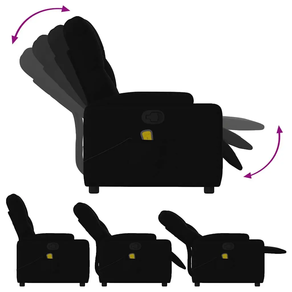 Black Reclining Massage Chair for Relaxation