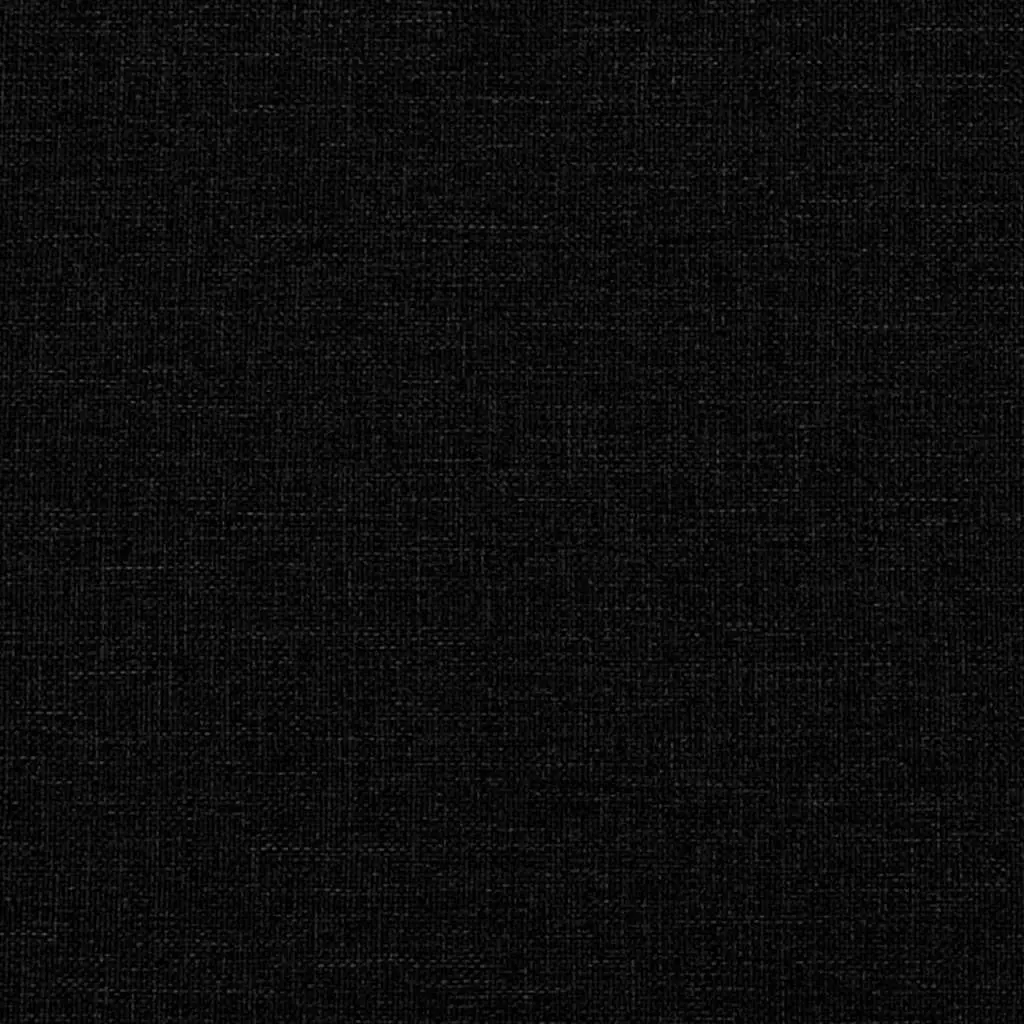 3 Seater Sofa Chesterfield Black Fabric Rolled Arm Deep Backrest
