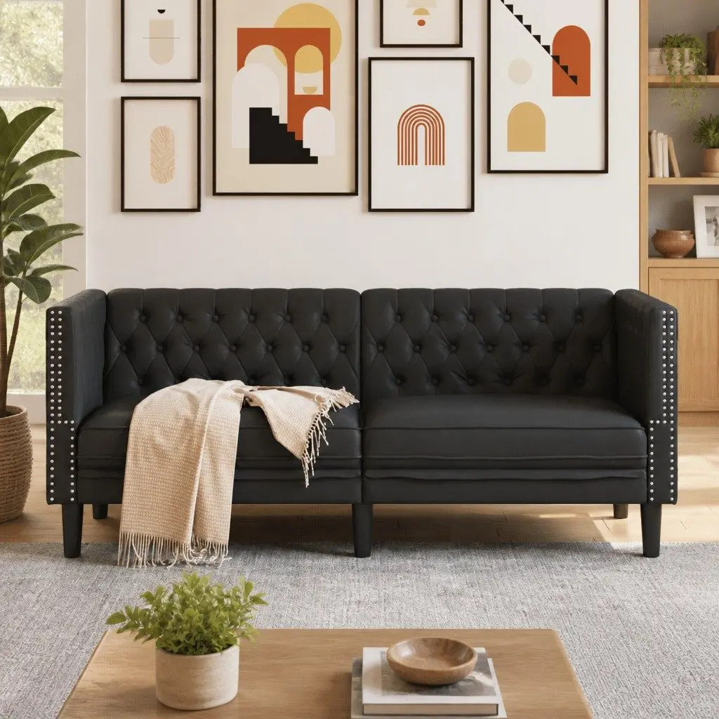 2-Seater Chesterfield Sofa for Home Use