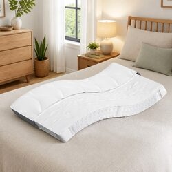 Pocket Spring Mattress King Single 107x203 cm Medium Firmness Fabric Cover White