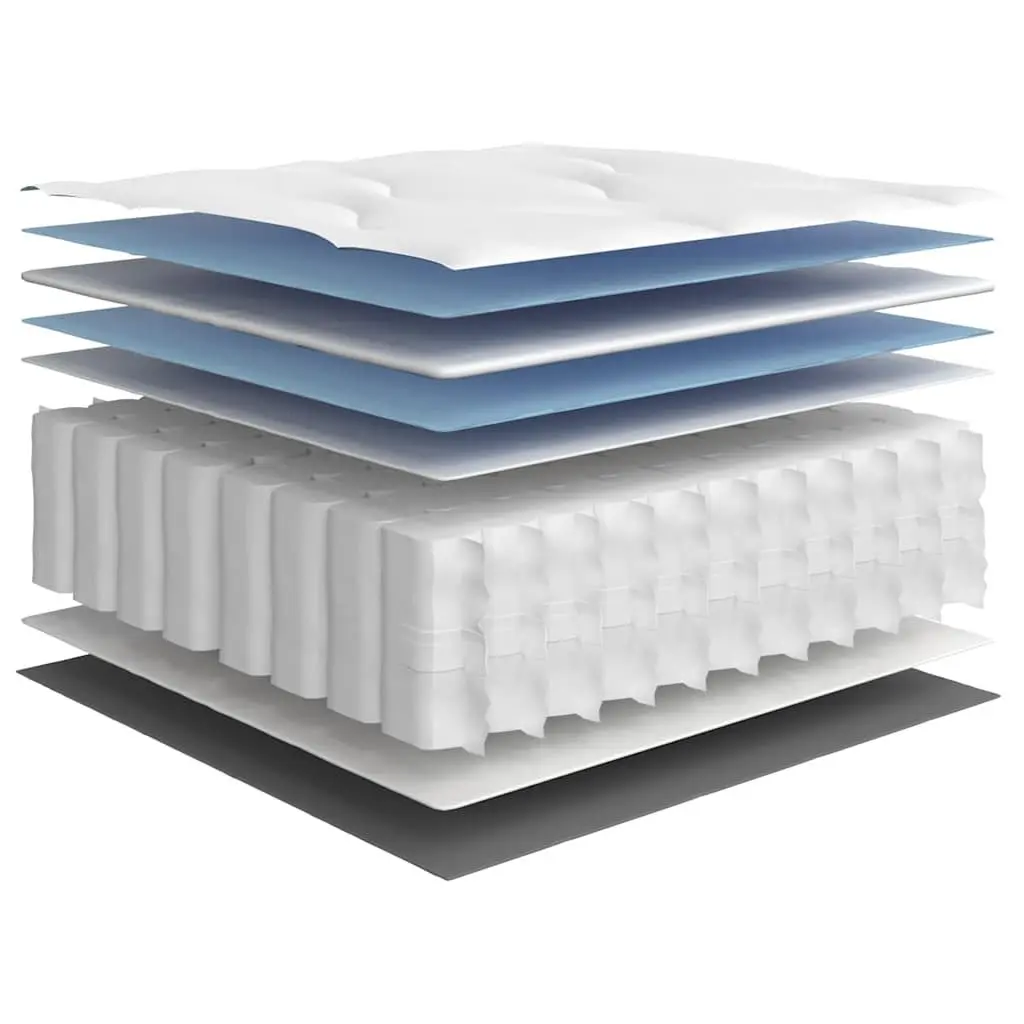 Medium Firm Pocket Spring Mattress Fabric Cover White King Single 107x203cm