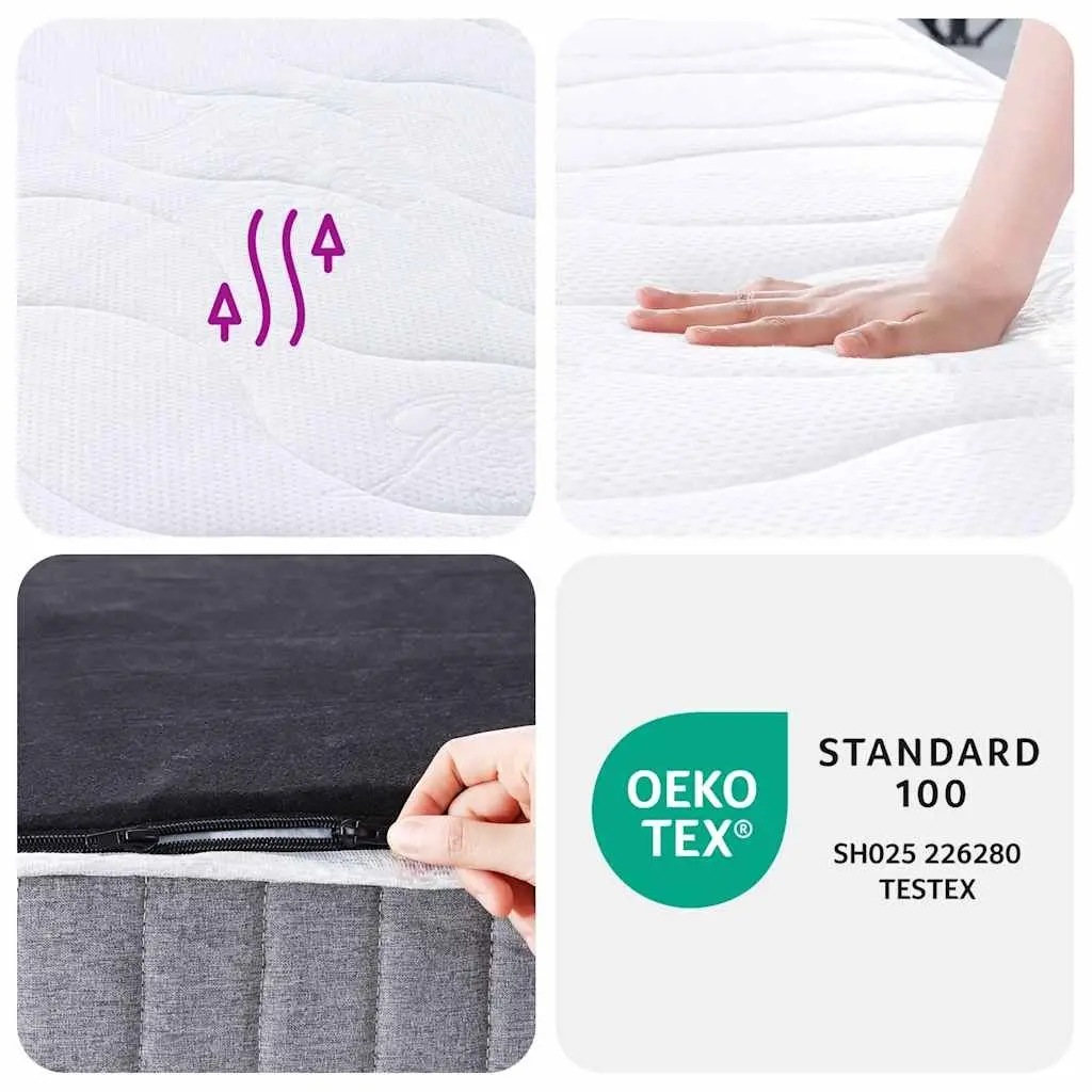 Pocket Spring Mattress Queen Size 152x203 cm Medium Comfort Fabric-Encased Coils