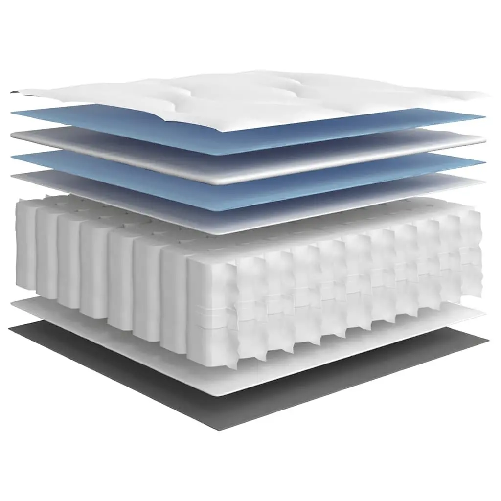 King Size Mattress Medium Firmness Pocket Spring Construction 183x203 cm White