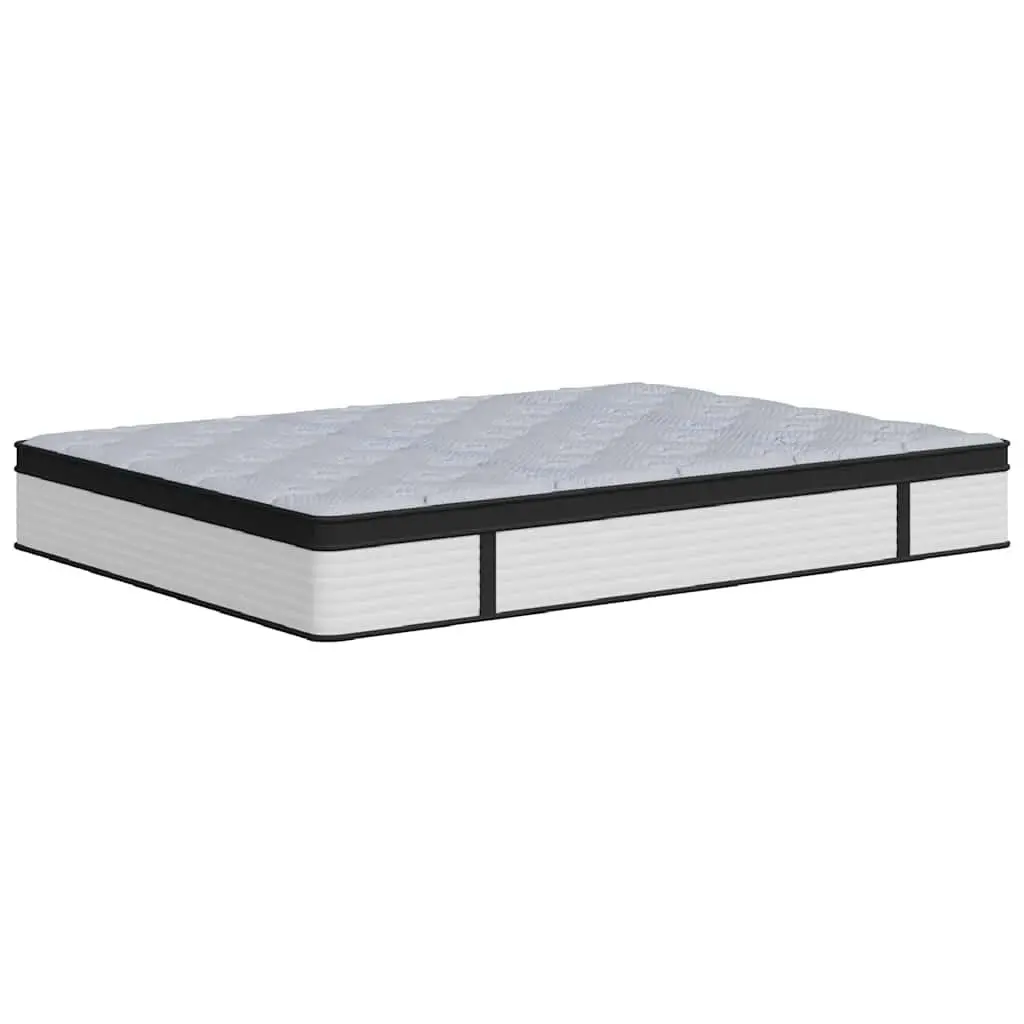 Pocket Spring Mattress Medium Firm Double Size 137x190cm Grey Bedroom Sleep