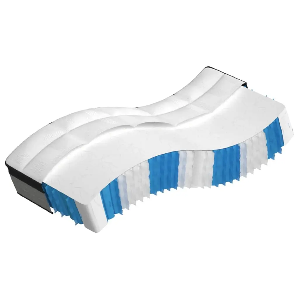 Pocket Spring Mattress 90x190cm White Medium Plus Comfort Support