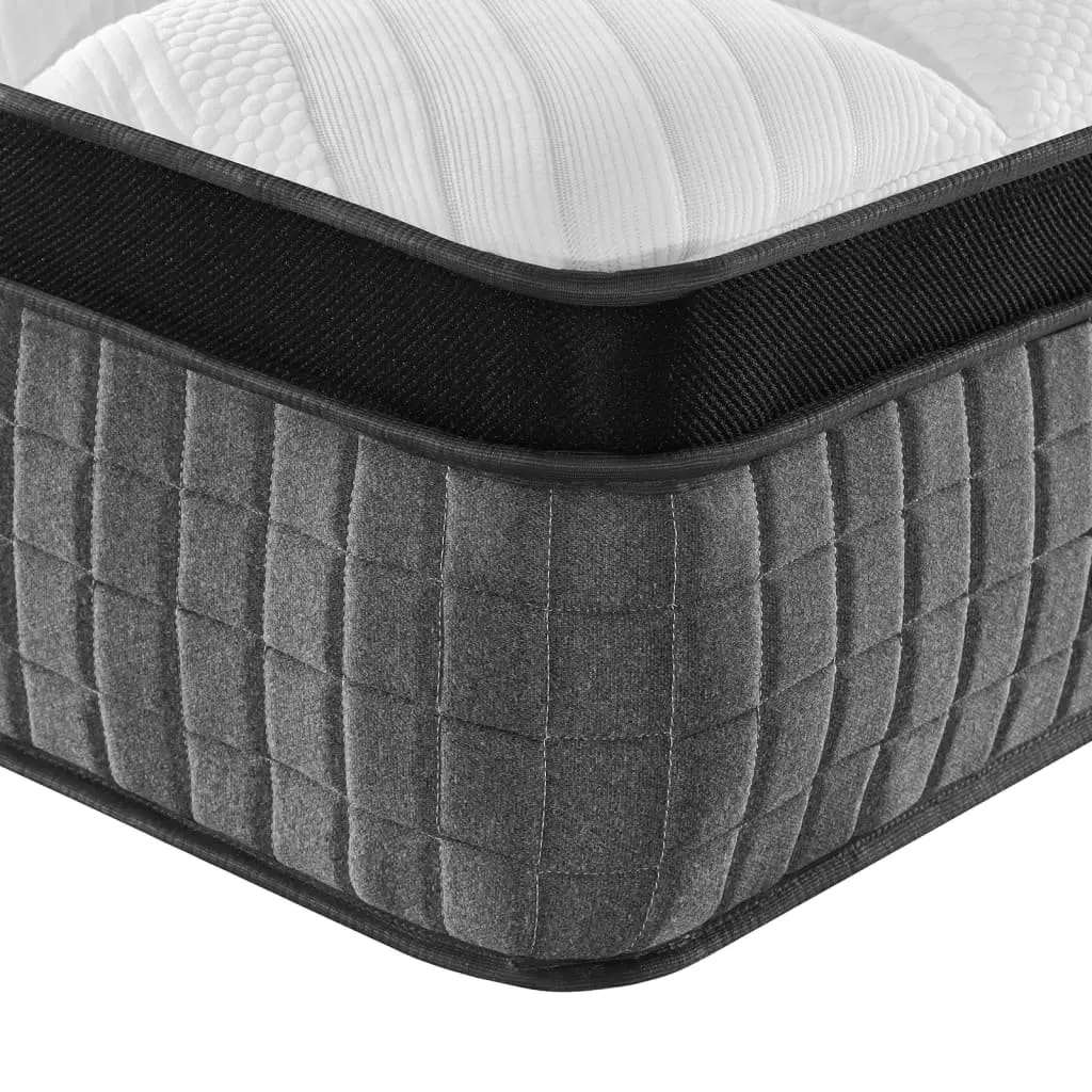 Pocket Spring Mattress 90x190cm White Medium Plus Comfort Support