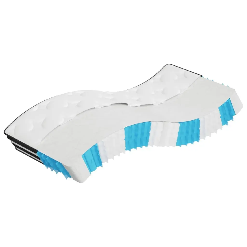Pocket Spring Mattress Medium Firm 90x190 cm White Foam Support
