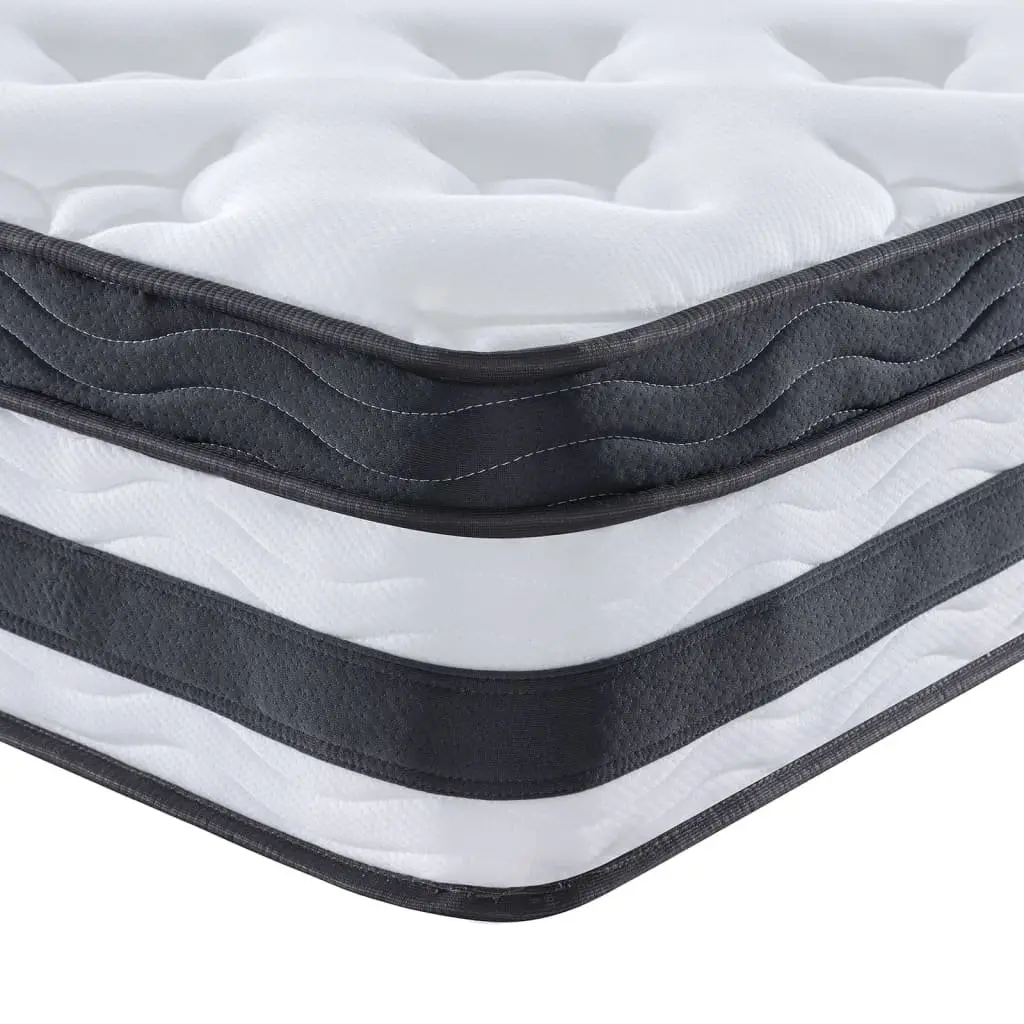 Pocket Spring Mattress Medium Firm 90x190 cm White Foam Support