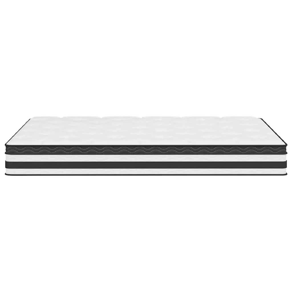 Pocket Spring Mattress 137x190cm Medium Firmness White Fabric Bedroom Comfort