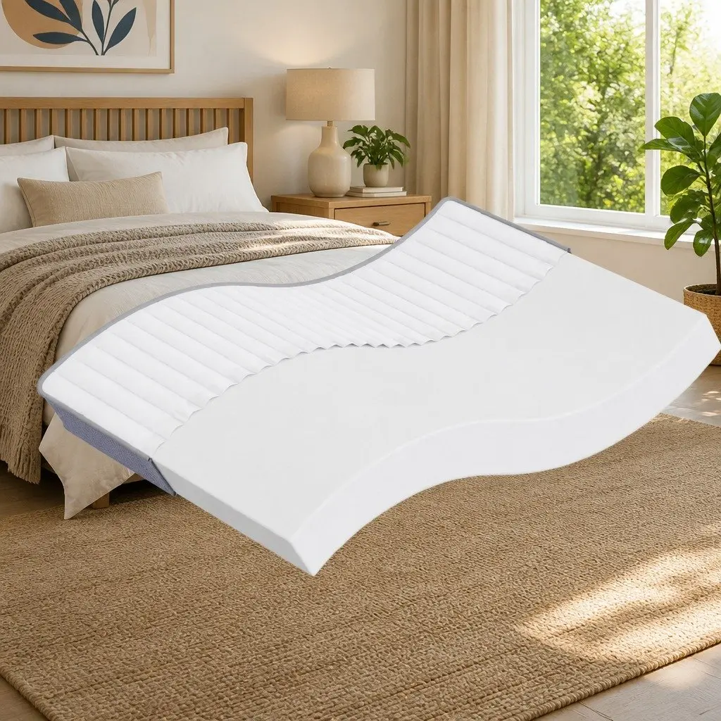 Foam Mattress Springless Double-Sided 137x190 cm Medium Soft White