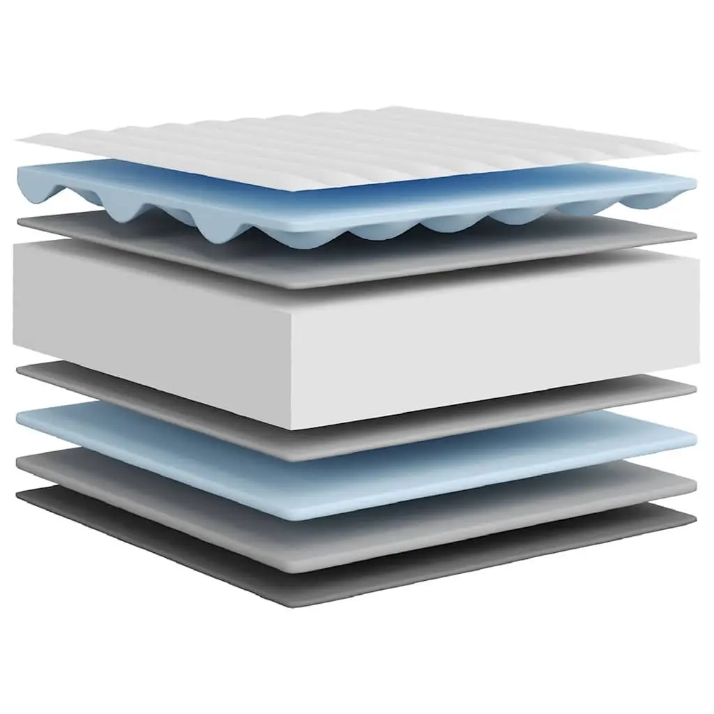 Foam Mattress Springless Double-Sided 137x190 cm Medium Soft White