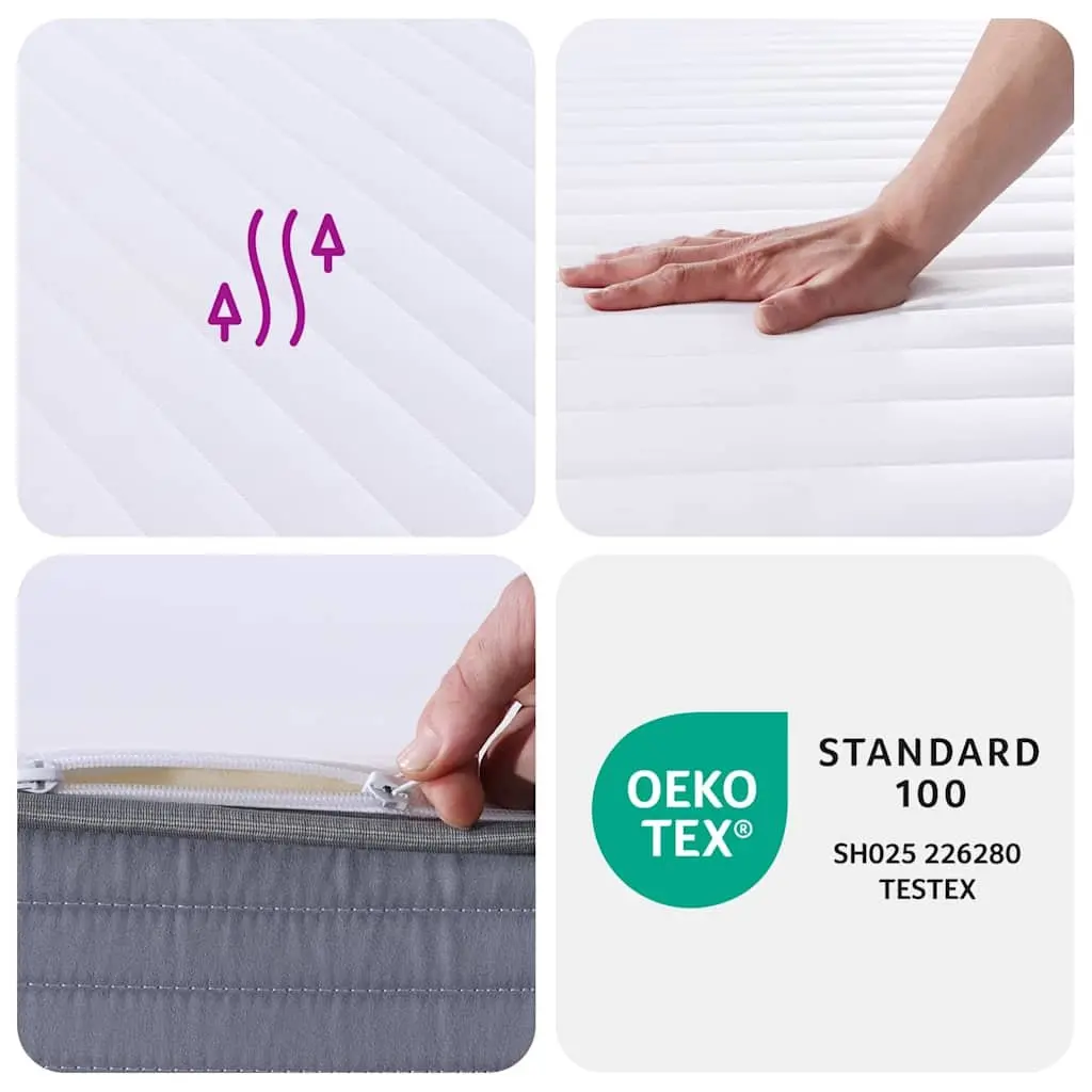 Foam Mattress Springless Double-Sided 137x190 cm Medium Soft White