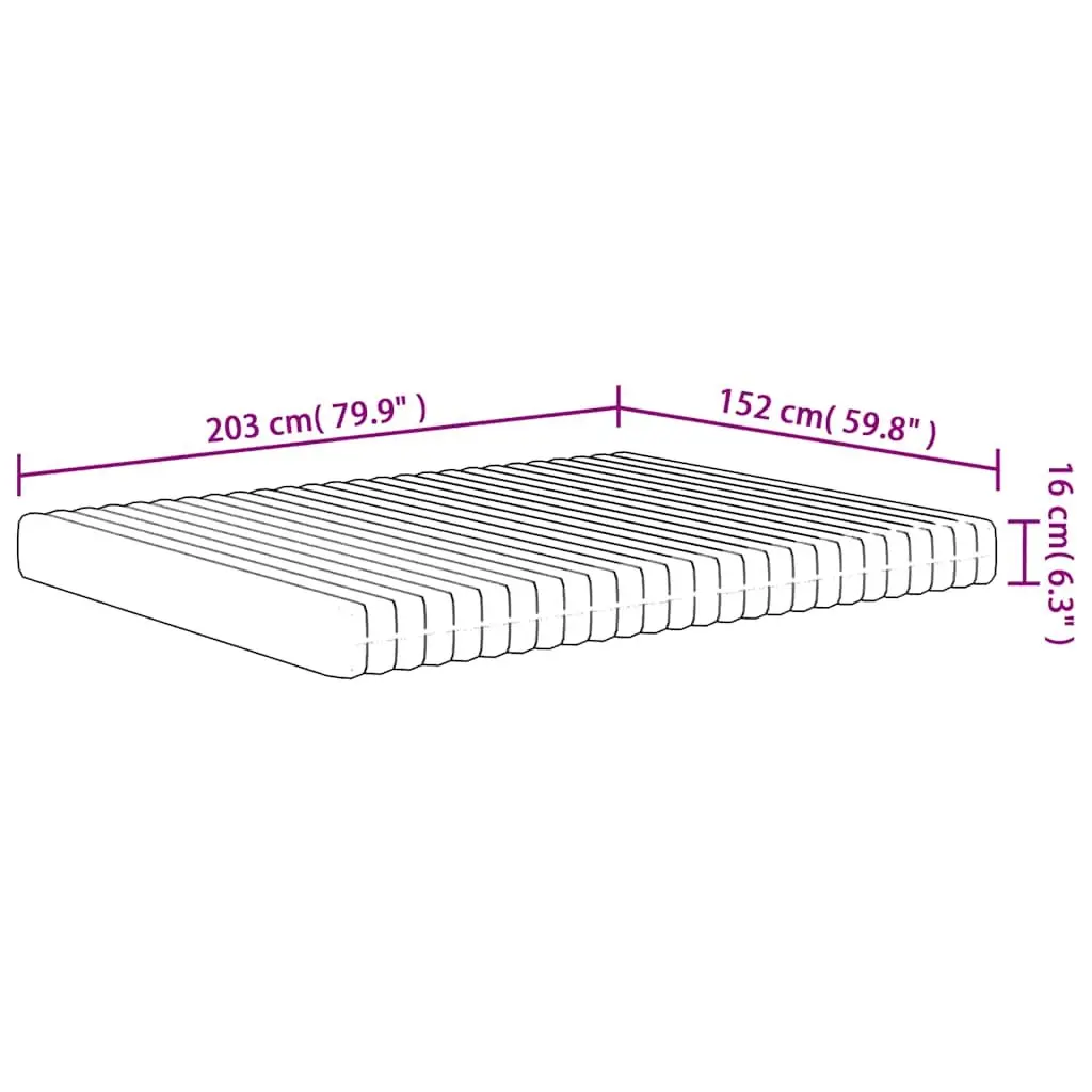 Queen Foam Mattress 152x203 cm for Home Use