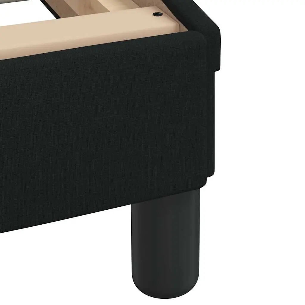 Bed Frame with Headboard Dover Black 90x190 cm Fabric Bedroom Furniture