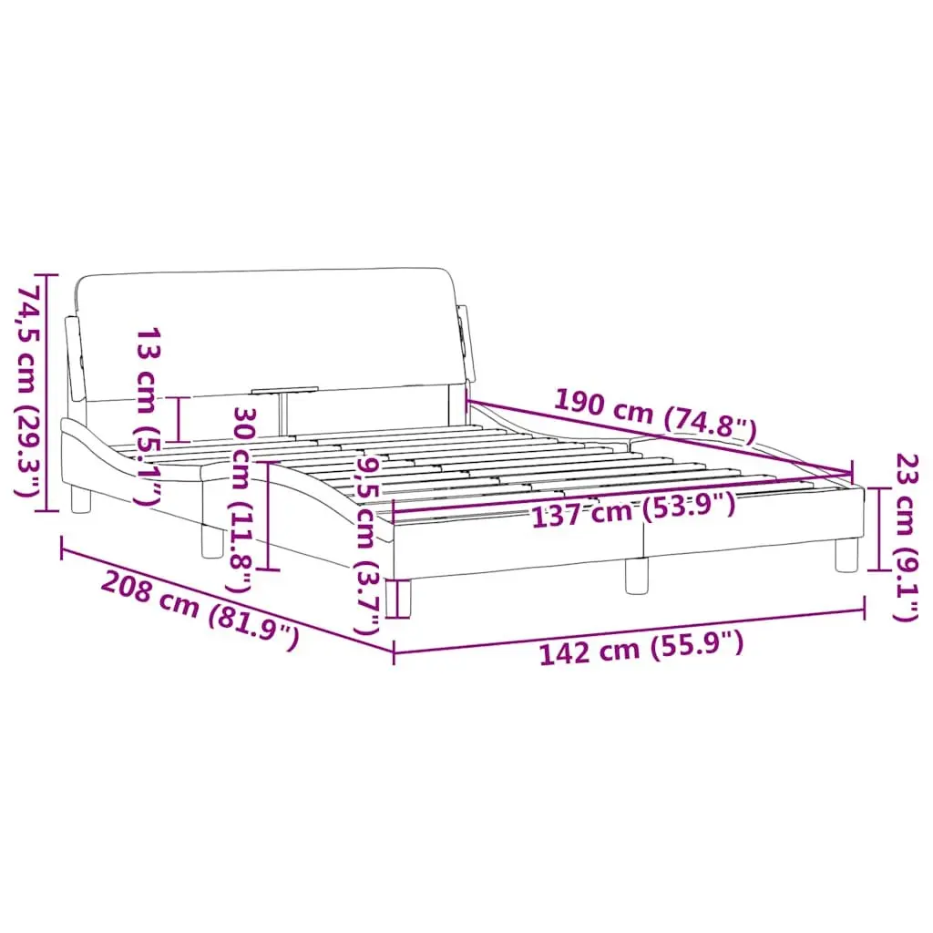 Double Bed Frame with Sturdy Support and Style
