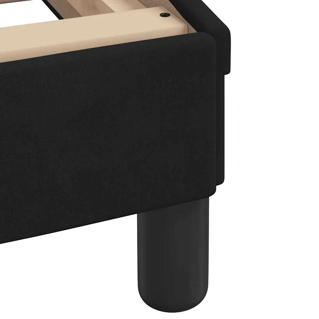 King Single Bed Frame Black Velvet Headboard Upholstered Modern Bedroom