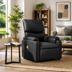 Practical Black Massage Recliner for Your Living Room