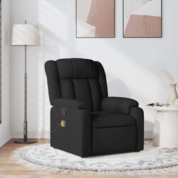 Practical Black Fabric Massage Recliner Chair