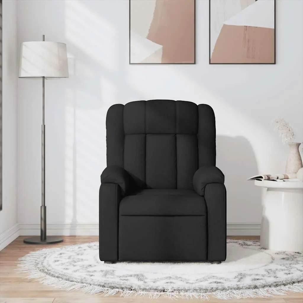 Black Fabric Massage Recliner Chair