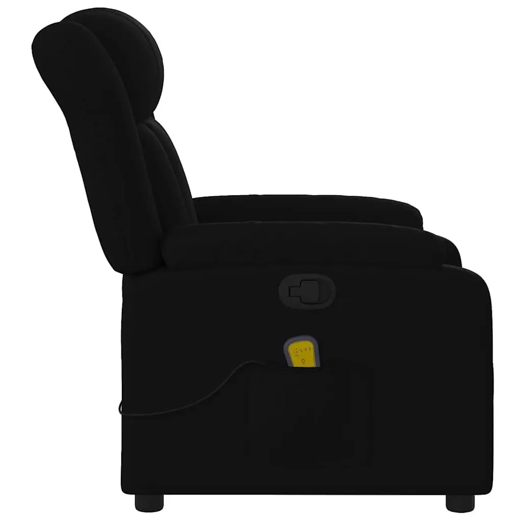 Black Fabric Massage Recliner Chair